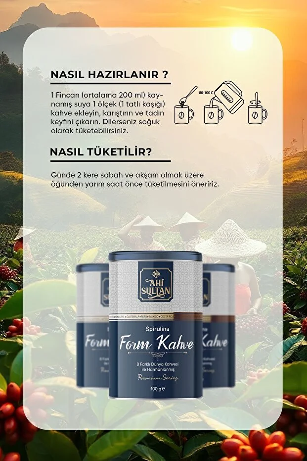 Form Kahvesi 8 Farklı Kahve Ve Spirulina Içerikli 100 G Form Kahvesi 8 Farklı Kahve Ve Spirulina Içerikli 100 G